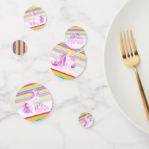 Glücklich 3. Geburtstag Einhorn Namen Papier Konfe