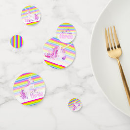 Glücklich 3. Geburtstag Einhorn Namen Papier Konfe Konfetti