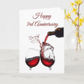 ***GLÜCKLICH 3. JAHRESTAG*** ZUR LIEBE MEINES LEBE KARTE (Gelbe Blume)