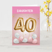GLÜCKLICH *40. GEBURTSTAG FÜR SIE *DAUGHTER* Karte (Gelbe Blume)