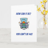 **GLÜCKLICH 40. GEBURTSTAG** KARTE (Gelbe Blume)