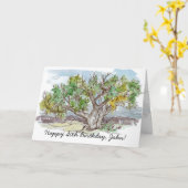 Glücklich 40. Geburtstag Pinion Pine Tree Mountain Karte (Gelbe Blume)