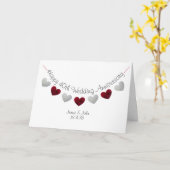 Glücklich 40. Hochzeit Jahrestag Ruby Rose Herzen Karte (Gelbe Blume)