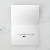 Glücklich 40. Hochzeit Jahrestag Ruby Rose Herzen Karte (Innenseite)