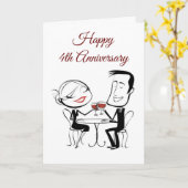 ***GLÜCKLICH 4. JAHRESTAG*** ZUR LIEBE MEINES LEBE KARTE (Gelbe Blume)