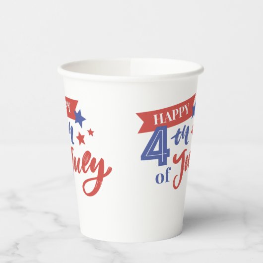 Glücklich 4. Juli 8 oz Papier Cups Pappbecher (Links)