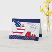 Glücklich 4. Juli. Friedenstruppe Karte (Gelbe Blume)