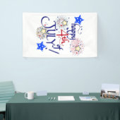 Glücklich 4. Juli! mit Feuerwerk und Sternen Banner (Messeveranstaltung)