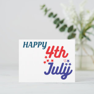 GLÜCKLICH 4. Juli!!! Postkarte