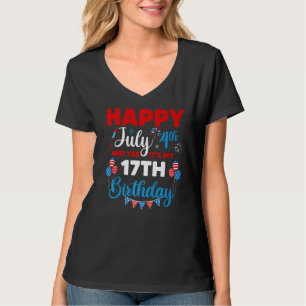 Glücklich 4. Juli und ja, es ist mein 17. Geburtst T-Shirt