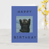 ***GLÜCKLICH 50. GEBURTSTAG*** SAGT COOLE OTTER-Ka Karte (Gelbe Blume)