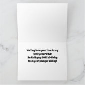 GLÜCKLICH "50." GEBURTSTAG ZU MEINEM "ALTEN SIBLIN KARTE (Innenseite)