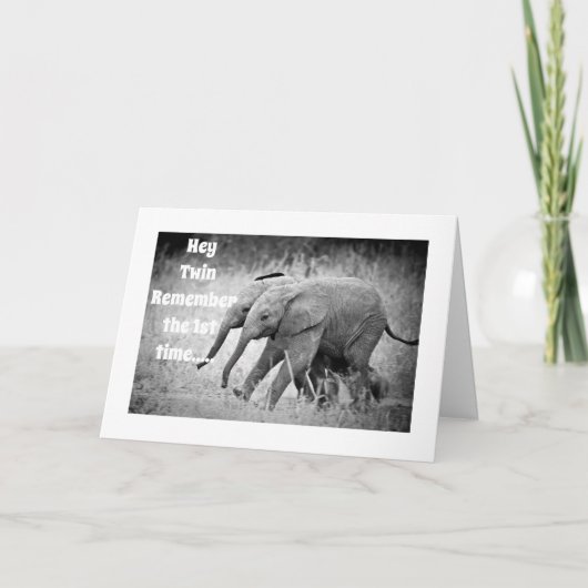 GLÜCKLICH **50. GEBURTSTAG ZU MEINER "TWIN"-KARTE KARTE (Vorderseite)