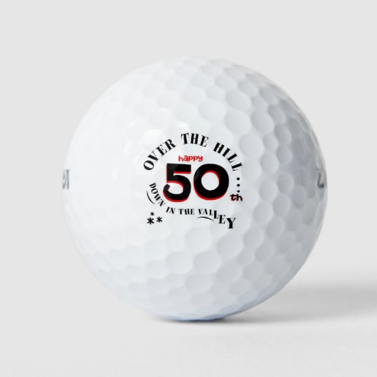 GLÜCKLICH 50. GOLFBALL (Vorderseite)
