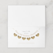 Glücklich 5. Hochzeitstag, Holzherzen Platzkarte (Außenseite Aufgefaltet)