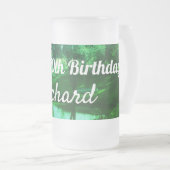 Glücklich 70. Geburtstag Landschaft Mattglas Bierglas (VorderseiteRechts)