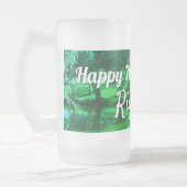 Glücklich 70. Geburtstag Landschaft Mattglas Bierglas (Links)