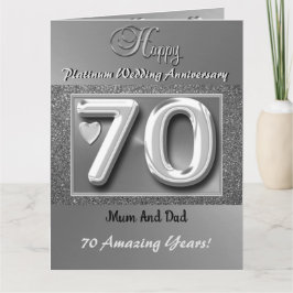 Glücklich 70. Hochzeitstag Kartenmama und Vater Karte