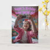 glücklich 7. Geburtstag Karte (Gelbe Blume)