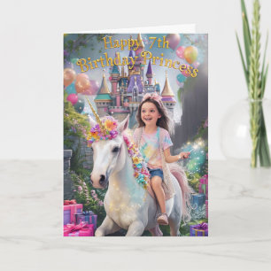 glücklich 7. Geburtstag Karte