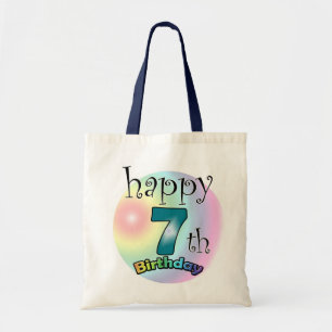 glücklich 7. Geburtstag Tragetasche
