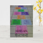 "GLÜCKLICH *****9.***** GEBURTSTAG" ABBILDUNG 9 IS KARTE (Gelbe Blume)