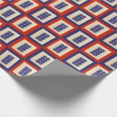 Glücklich acht Mahjong Tile. Geschenkpapier (Ecke)