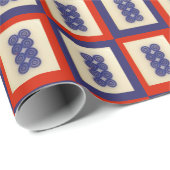 Glücklich acht Mahjong Tile. Geschenkpapier (Rolleneckpunkt)