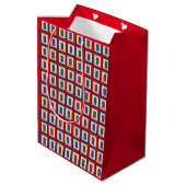Glücklich acht Mahjong Tile. Mittlere Geschenktüte (Rückseite Schrägansicht)