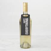 GLÜCKLICH ALLES auf schwarz Flaschenanhänger (Auf Flasche)
