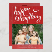 Glücklich alles! :) einladung (Vorne/Hinten)