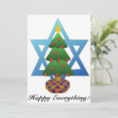 Glücklich alles Feiertags-Karte Dankeskarte (Stehend Vorderseite)