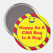 Glücklich als CNA-Bug in einem Rugy! Magnet (Vorderseite/Rückseite)