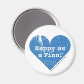 Glücklich als Finn-Magnet Magnet (Vorderseite/Rückseite)