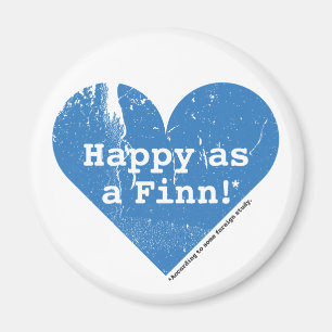 Glücklich als Finn-Magnet Magnet