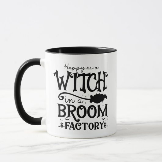 Glücklich als Hexe in einem Broom Factory Hallowee Tasse (Links)