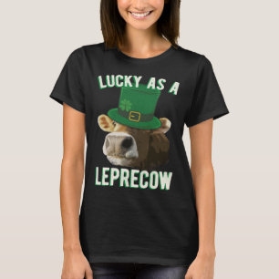 Glücklich als Leprecow Niedliche Kuh Leprechaun Ma T-Shirt