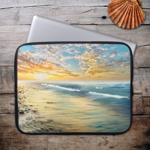 Glücklich am Beach Laptop-Sieb Laptopschutzhülle