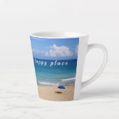 Glücklich am Strand / Meer und Sand Latte Tasse (Rechts)