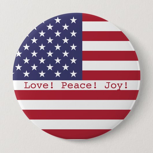 Glücklich! American USA Flag 4. Juli Personalize Button (Vorderseite)