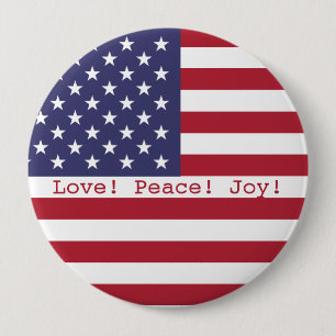 Glücklich! American USA Flag 4. Juli Personalize Button