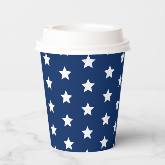 Glücklich! American USA Flag 4. Juli Personalize Pappbecher (Rückseite)