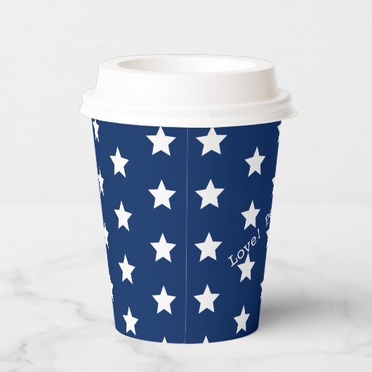 Glücklich! American USA Flag 4. Juli Personalize Pappbecher (Rechts)