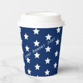 Glücklich! American USA Flag 4. Juli Personalize Pappbecher (Vorderseite)