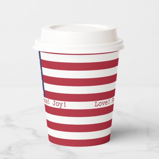 Glücklich! American USA Flag 4. Juli Personalize Pappbecher (Links)