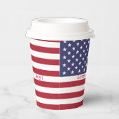 Glücklich! American USA Flag 4. Juli Personalize Pappbecher (Rechts)