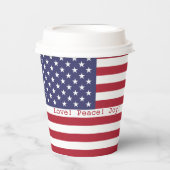Glücklich! American USA Flag 4. Juli Personalize Pappbecher (Vorderseite)