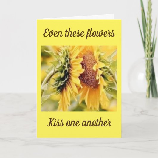 GLÜCKLICH **^ANNIVERSARY*** LET'S KISS KARTE (Vorderseite)