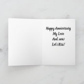 GLÜCKLICH **^ANNIVERSARY*** LET'S KISS KARTE (Innenseite)