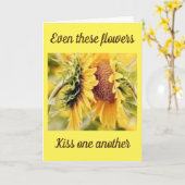 GLÜCKLICH **^ANNIVERSARY*** LET'S KISS KARTE (Gelbe Blume)